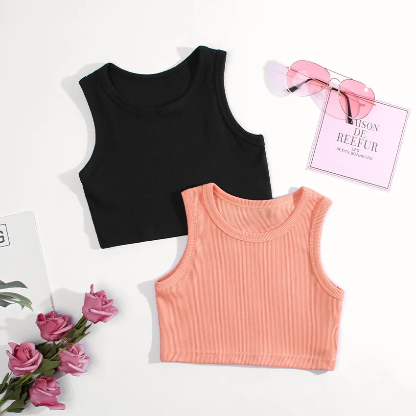Baby Clothing For Sale - สาวฤดูร้อนชุดชั้นในเสื้อแขนกุดเด็กเสื้อยืดแจ๊สเด็กเสื้อเด็ก Camisoles เด็กวัยหัดเดิน Undershirts เสื้อผ้า