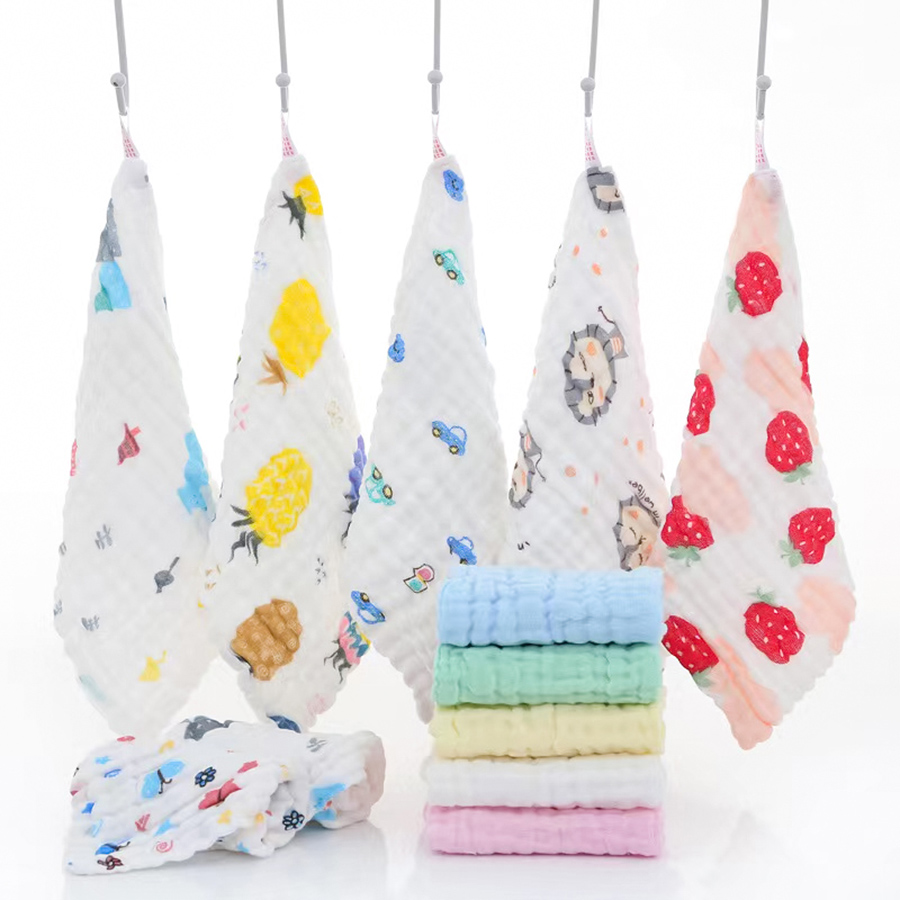 Baby Clothing Wash - ผ้าเช็ดตัวเด็ก 1/5 ชิ้น สีสุ่ม ผ้ามัสลิน 6