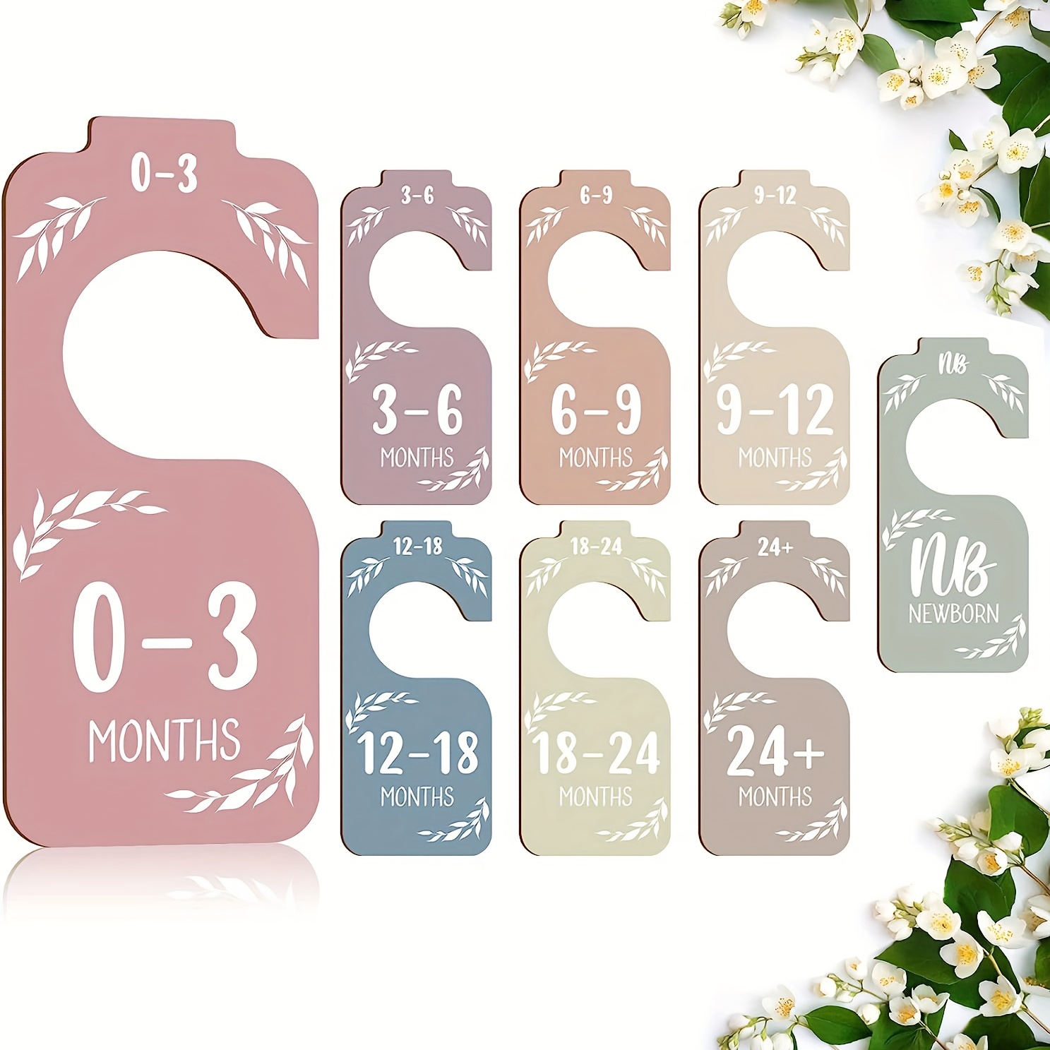 Baby Clothing Wardrobe - 8 ชิ้นไม้ Baby Closet แบ่งสําหรับเสื้อผ้าเด็ก Organizer,