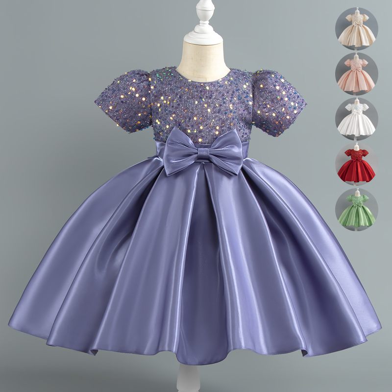 Baby Xmas Clothing - เด็กทารกคริสต์มาสชุดเลื่อมแขนสั้นชุดวันเกิดเด็กวัยหัดเดินชุดแต่งงานชุดเจ้าหญิงสําหรับเด็กสาวหรูหรา Cown