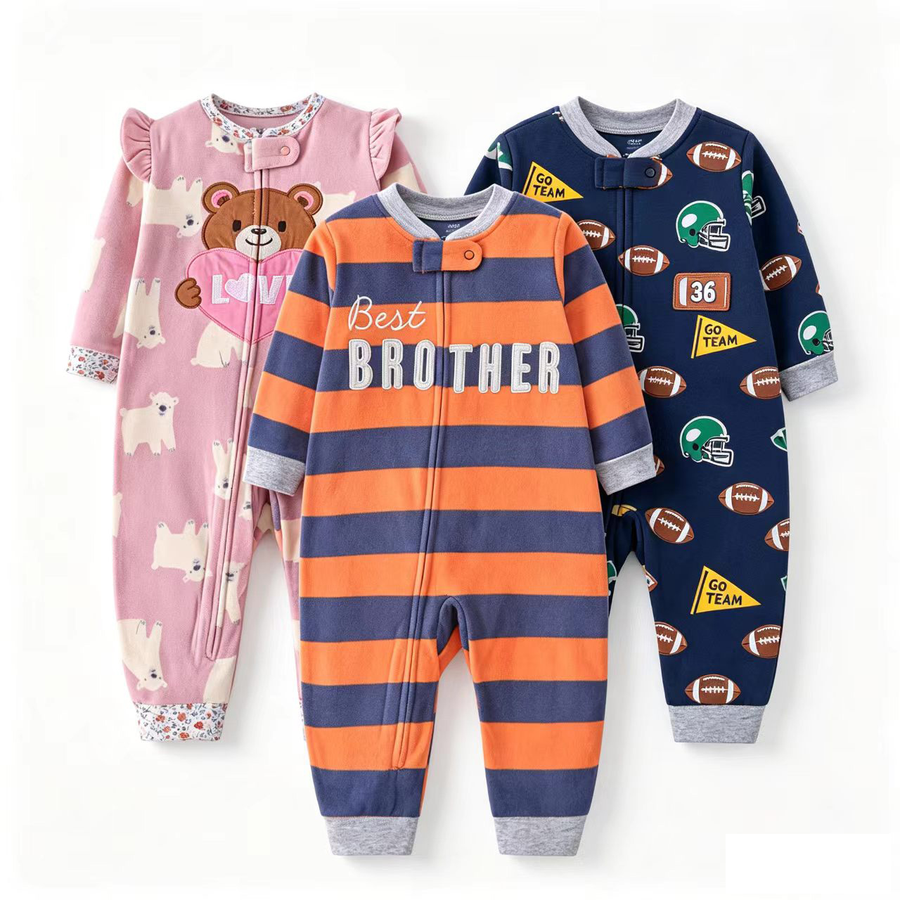 Baby Clothing Zip - ชุดรอมเปอร์เด็กฤดูหนาวใหม่ปี 2026 เสื้อผ้าซิปขนแกะอุ่น ชุดนอนเด็กผู้หญิง ลายยูนิคอร์นการ์ตูน ชุดจั๊มสูทเด็กชายเด็กหญิง