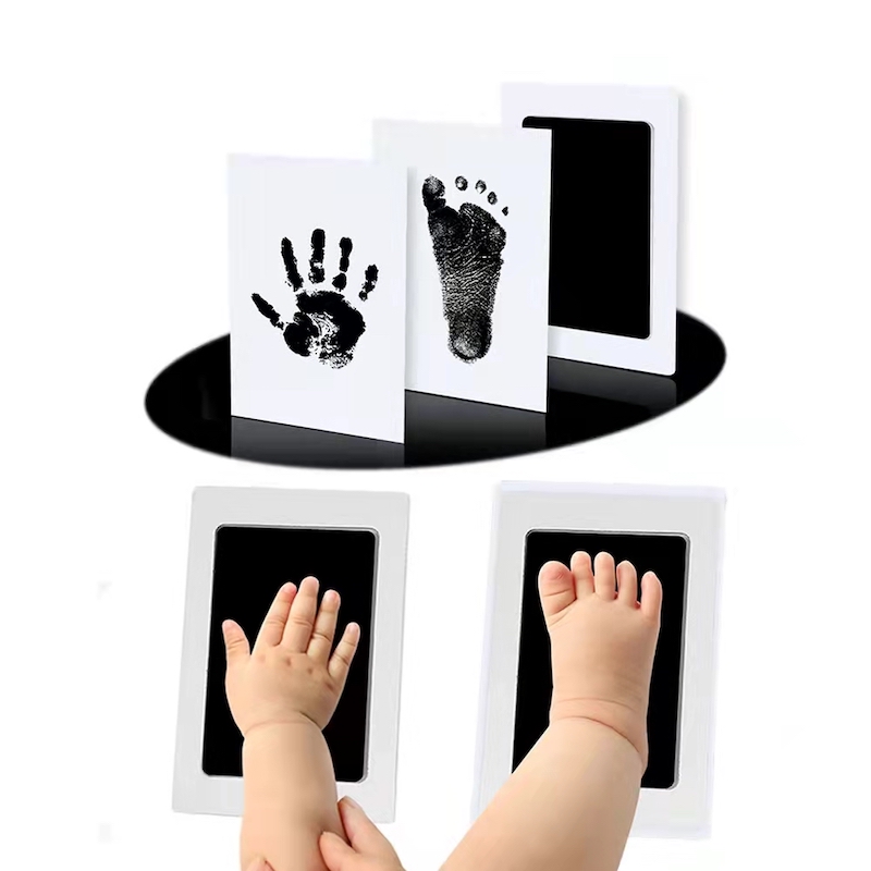 Baby Clothing Wash - ทารกแรกเกิด DIY มือและรอยเท้าชุดหมึกแผ่นกรอบรูป Handprint เด็กวัยหัดเดินของที่ระลึกอุปกรณ์เสริมปลอดภัยทําความสะอาดของขวัญอาบน้ําเด็ก