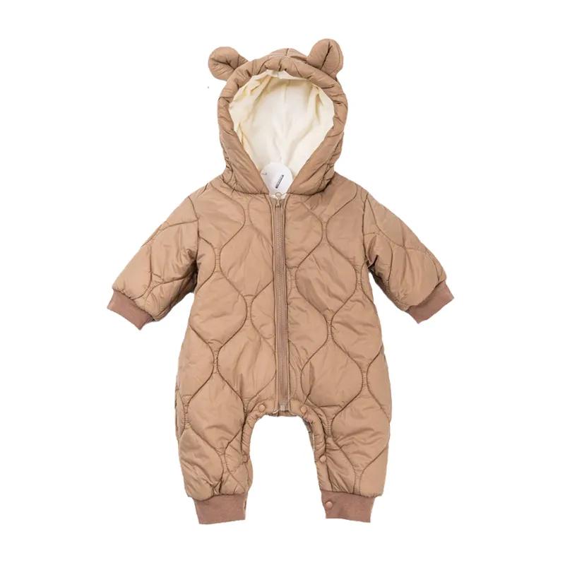 Baby Clothing Zip - ทารกแรกเกิดทารกRomperฤดูหนาวThicken Cotton JumpsuitทารกOnesieซับขนแกะHooded RompersสําหรับBoy Girlเสื้อผ้าเด็กชุด