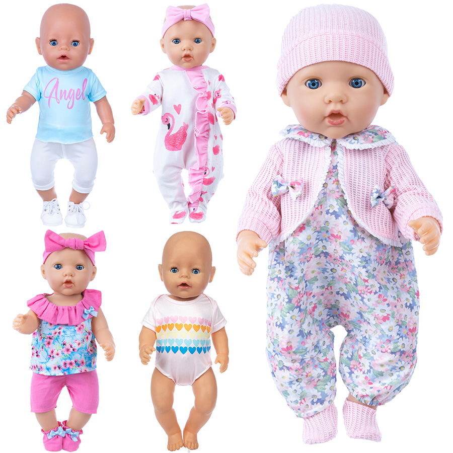 Baby Clothing For Girls - เสื้อผ้าตุ๊กตาสำหรับตุ๊กตารีบอร์นขนาด 18 นิ้วชุดนอนน่ารักสำหรับ 45 ซม. ตุ๊กตาทารกแรกเกิดของเล่นเด็กผู้หญิงตุ๊กตาเสื้อผ้าอุปกรณ์เสริมนีนูโก