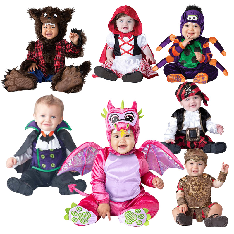 Baby Zoo Clothing - ชุดฮาโลวีนสำหรับเด็กวัยหัดเดิน 1-3 ปี ชุดสัตว์น่ารักสำหรับเล่นบทบาทสมมติ ชุดคอสเพลย์พร้อมอุปกรณ์ประกอบฉากถ่ายรูป ชุดสัตว์น่ารักสำหรับคริสต์มาส