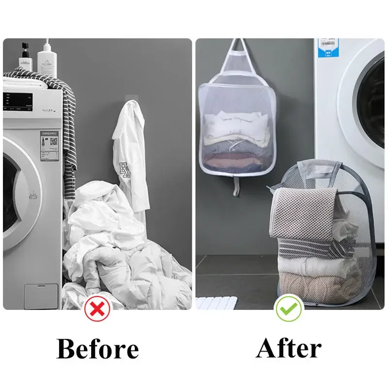 แขวนตะกร้าซักผ้าพับตาข่ายกระเป - Baby Clothing Wardrobe บทวิจารณ์และราคา