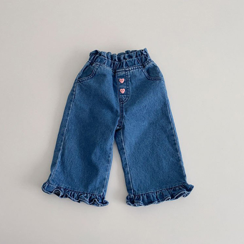 กางเกงยีนส์กระเป๋าแต่งระบายสำห - Baby Clothing Wash บทวิจารณ์และราคา