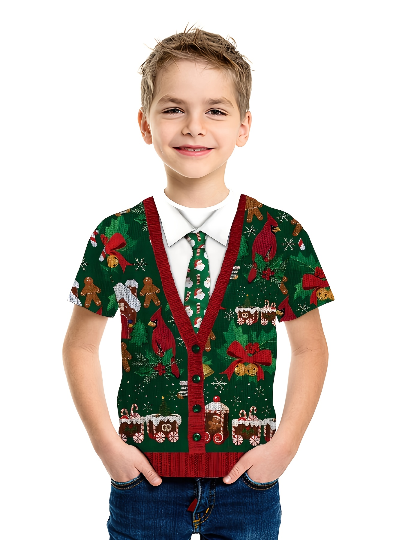 เสื้อยืดคริสต์มาสสำหรับเด็ก ลา - Baby Xmas Clothing บทวิจารณ์และราคา
