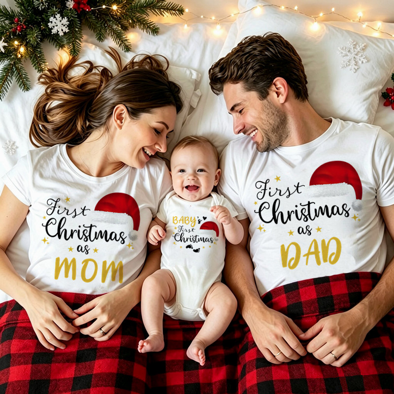 เสื้อยืดคริสต์มาสสำหรับครอบครั - Baby Xmas Clothing บทวิจารณ์และราคา