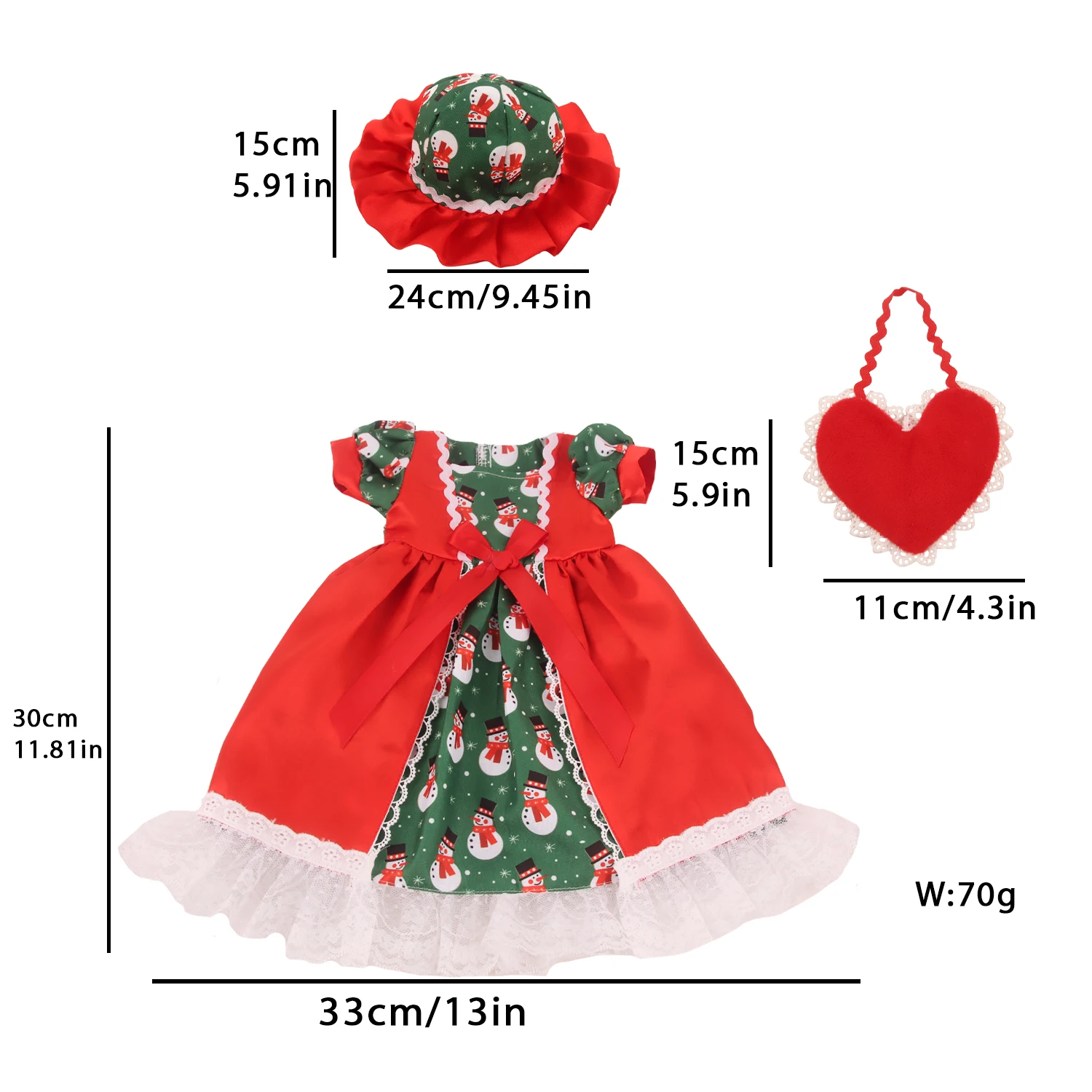 22 นิ้ว Reborn ตุ๊กตาเสื้อผ้าช - Baby Xmas Clothing บทวิจารณ์และราคา