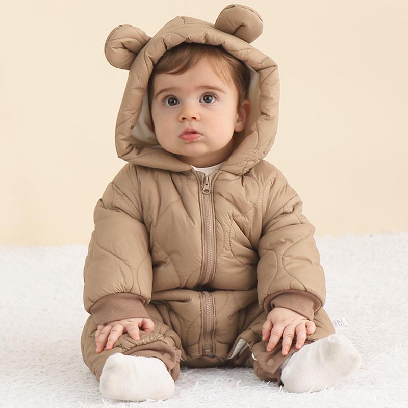 ทารกแรกเกิดทารกRomperฤดูหนาวTh - Baby Clothing Zip บทวิจารณ์และราคา