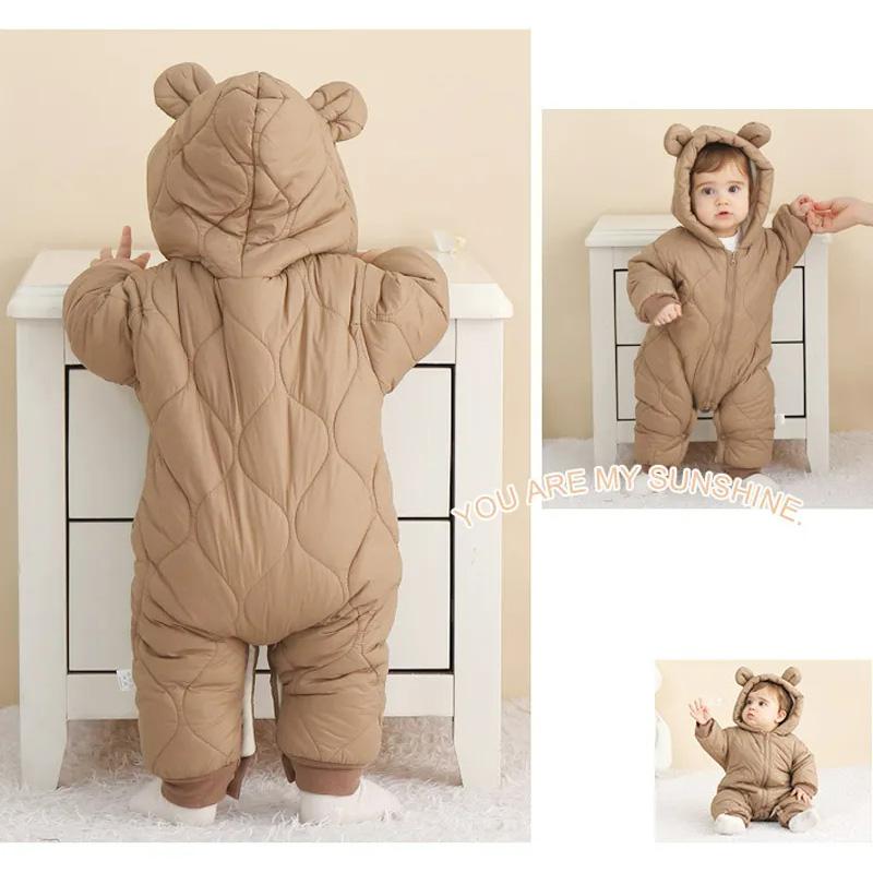 ทารกแรกเกิดทารกRomperฤดูหนาวTh - Baby Clothing Zip บทวิจารณ์และราคา