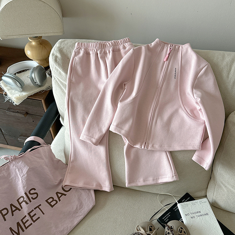 ชุดกีฬาเด็กผู้หญิง 2 ชิ้น/ชุด  - Baby Clothing Zip บทวิจารณ์และราคา